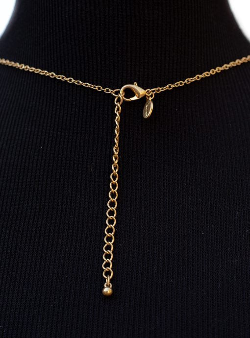 Matte Gold And Silver Round Pendant Necklace - Just Style LA