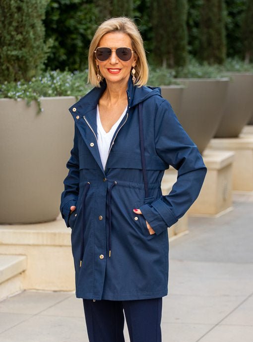 Navy Lightweight Parka Style Jacket Just Style LA