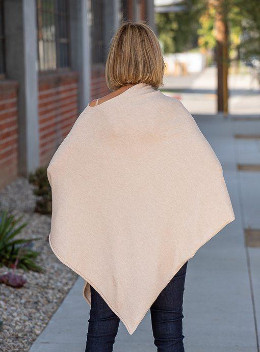 Oatmeal Pull On Poncho - Just Style LA