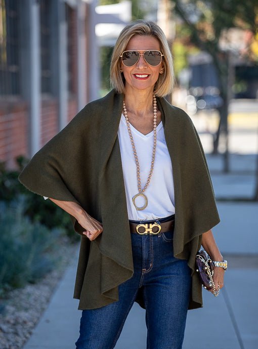 Olive Cape Vest – Just Style LA