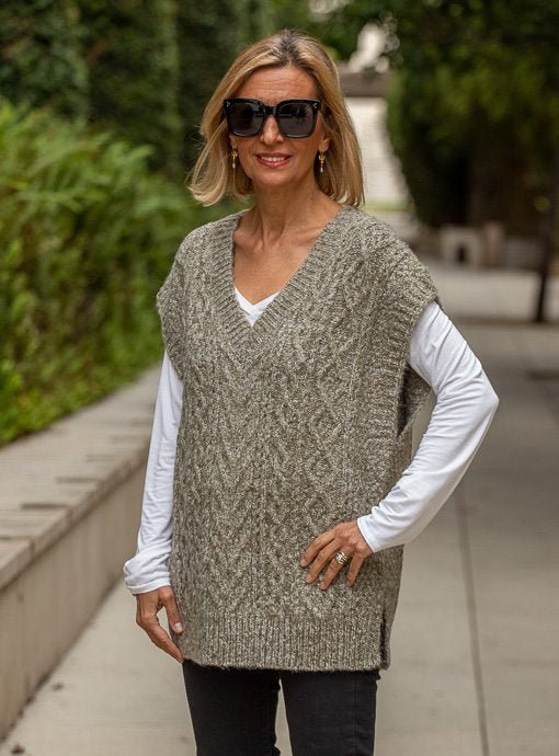 Oversized Cable-Knit Sweater