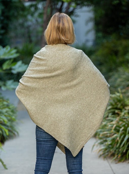 Sage Pull On Poncho With Sleeves – Just Style LA